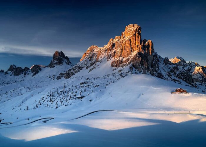 Dolomites winter landscape